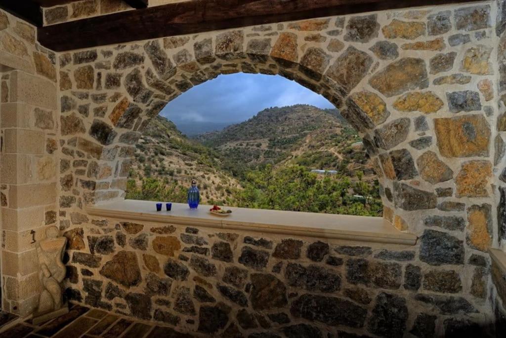 Achlia Stone House With Sea Viewヴィラ エクステリア 写真